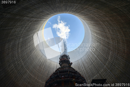 Image of Huge Power plant producing heat