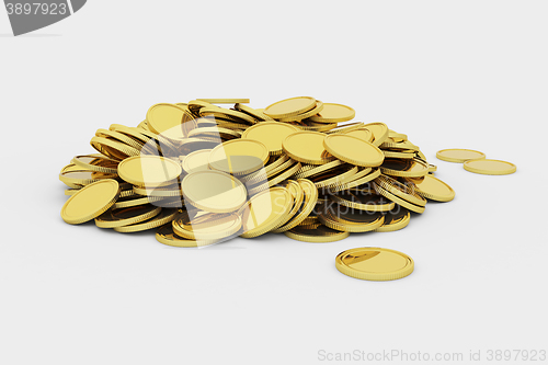 Image of Golden coins pile