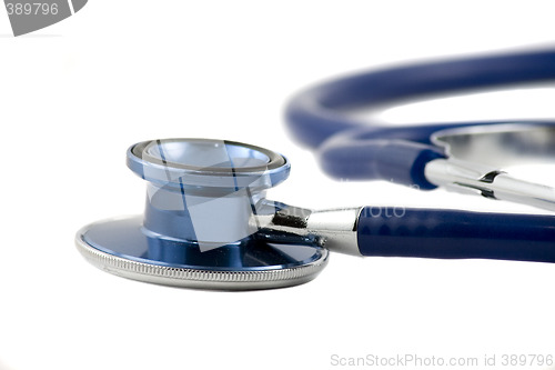 Image of Blue Stethoscope isolated on white