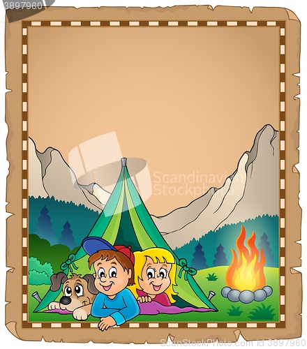 Image of Camping theme parchment 2