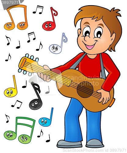 Image of Boy guitar player theme image 2