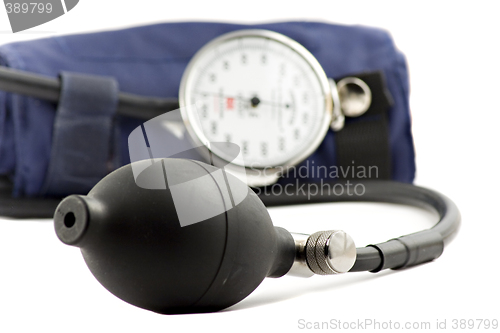 Image of Device used to check the blood-pressure isolated on white