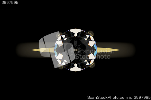 Image of Golden ring with diamond.