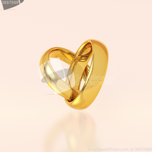 Image of Two golden wedding rings