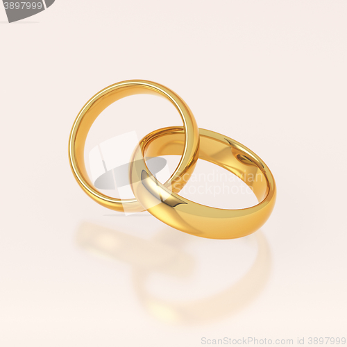Image of Two golden wedding rings