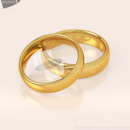 Image of Two golden wedding rings