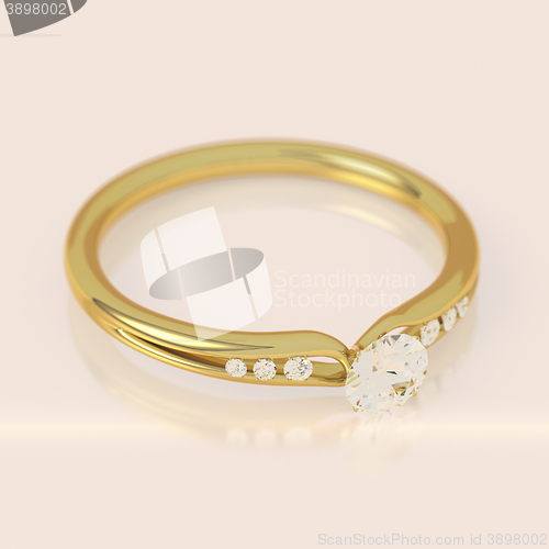 Image of Diamond gold ring