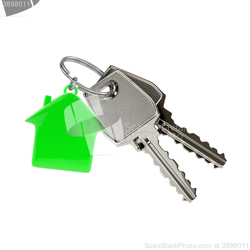 Image of Keys with a house pendant. 