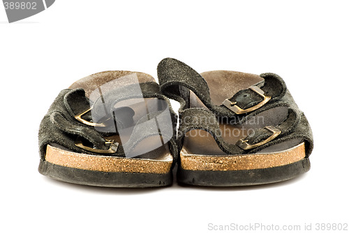 Image of Old grungy sandal isolated on white background