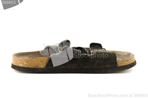 Image of Old grungy sandal isolated on white background