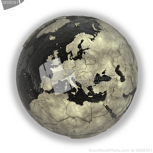 Image of Europe on Earth of oil