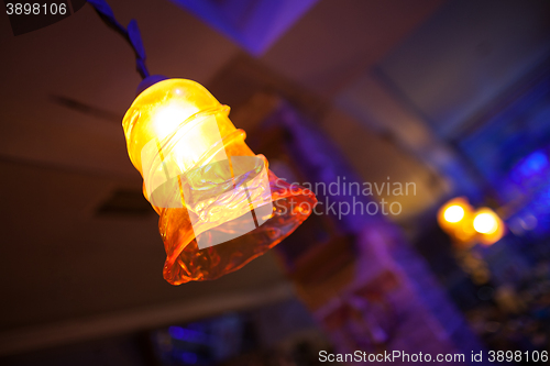 Image of Beautiful lamp in close-up