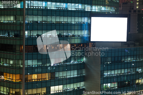 Image of Modern building office with billboard