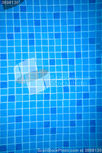 Image of Background texture and pattern of blue mosaics