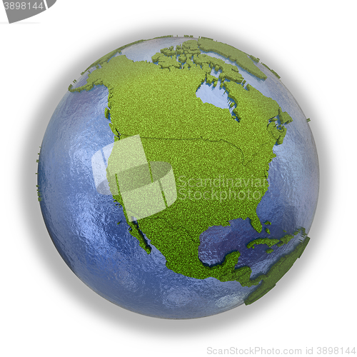 Image of North America on planet Earth