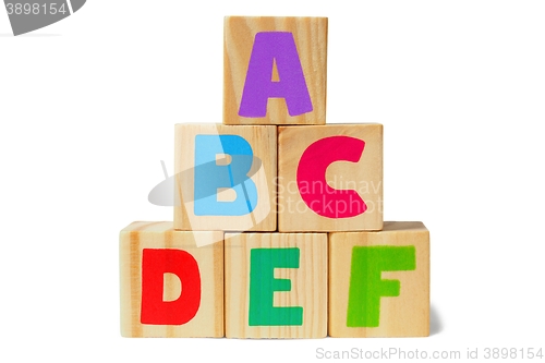 Image of Wooden blocks with letters