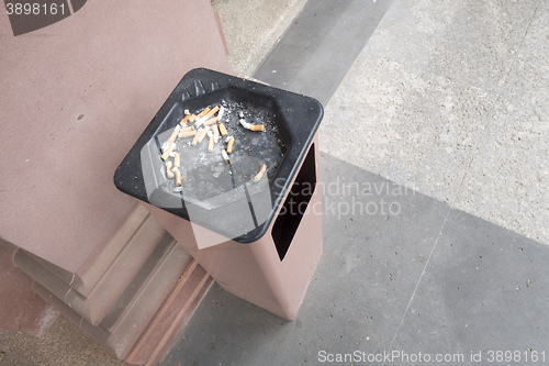 Image of ashtray outdoors