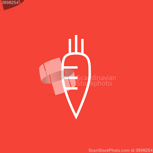 Image of Carrot line icon.