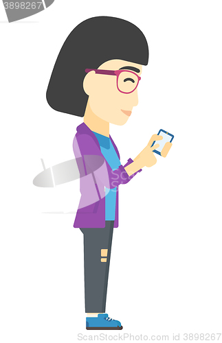 Image of Business woman using mobile phone