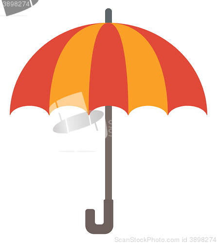 Image of Open classic elegant umbrella. 