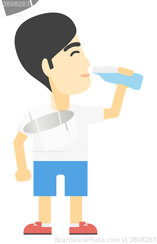 Image of Man drinking water.