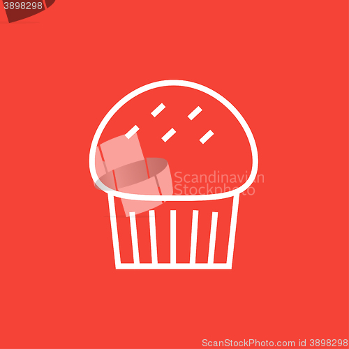 Image of Cupcake line icon.