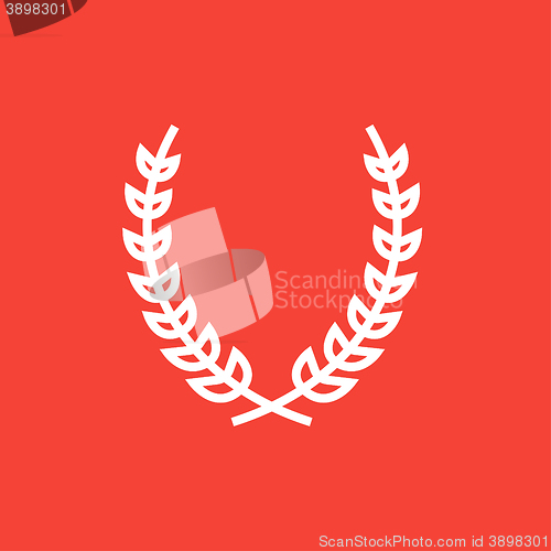 Image of Laurel wreath line icon.