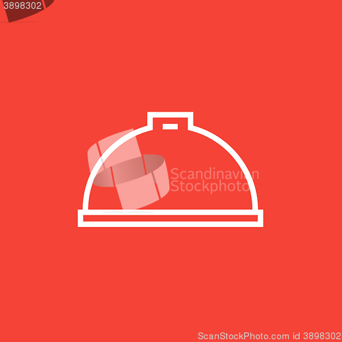 Image of Restaurant cloche line icon.