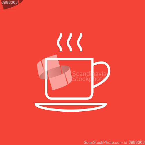 Image of Cup of hot drink line icon.