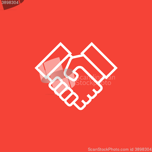 Image of Handshake line icon.