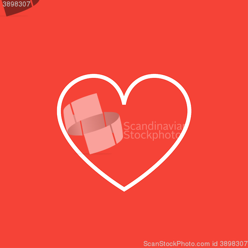 Image of Heart sign line icon.