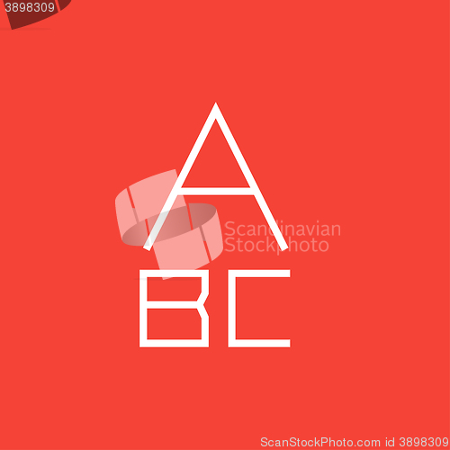 Image of Letters painted in bold line icon.
