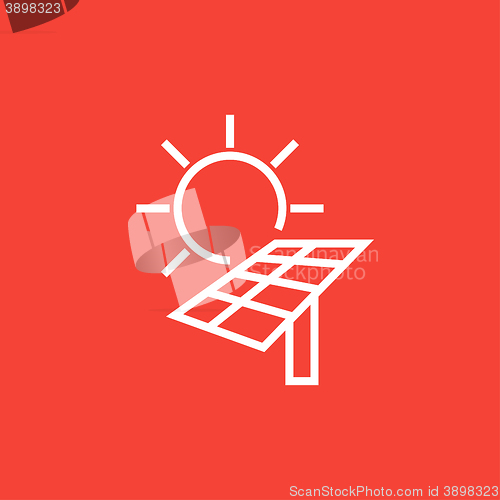 Image of Solar energy line icon.