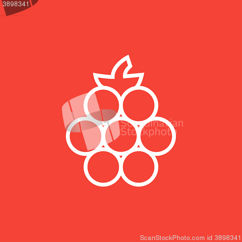 Image of Raspberry line icon.