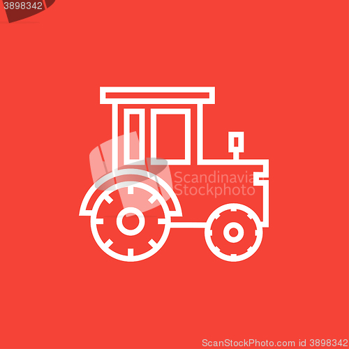 Image of Tractor line icon.