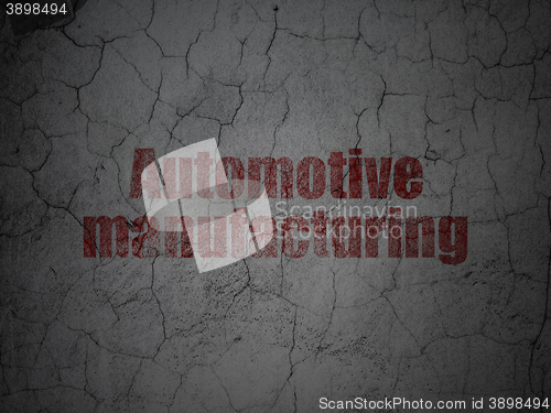 Image of Manufacuring concept: Automotive Manufacturing on grunge wall background