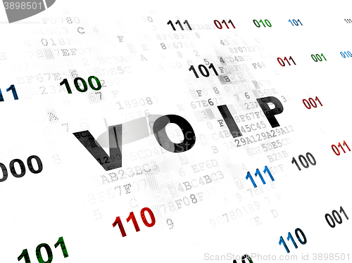 Image of Web development concept: VOIP on Digital background