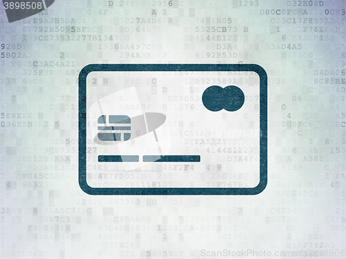 Image of Banking concept: Credit Card on Digital Data Paper background