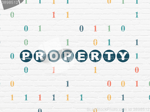 Image of Finance concept: Property on wall background