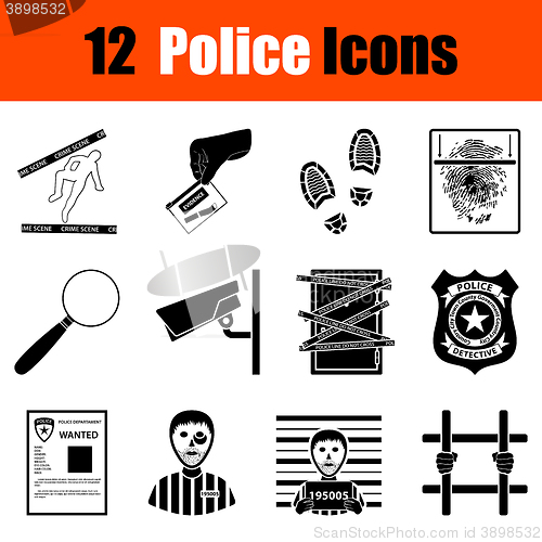 Image of Set of police icons