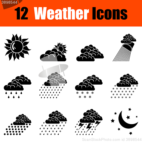 Image of Set of weather icons