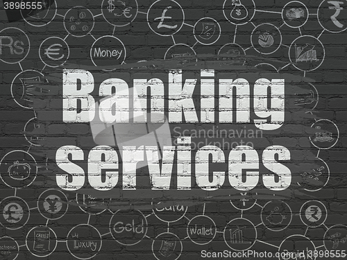 Image of Money concept: Banking Services on wall background
