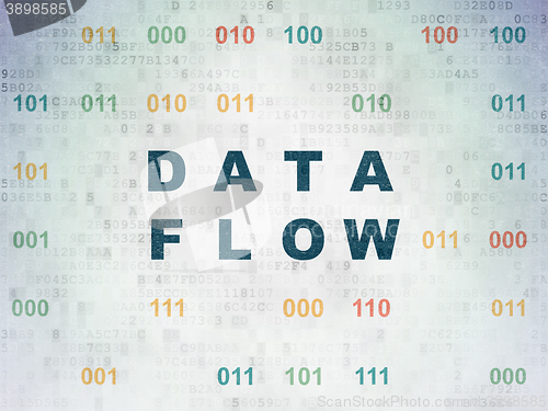 Image of Data concept: Data Flow on Digital Data Paper background