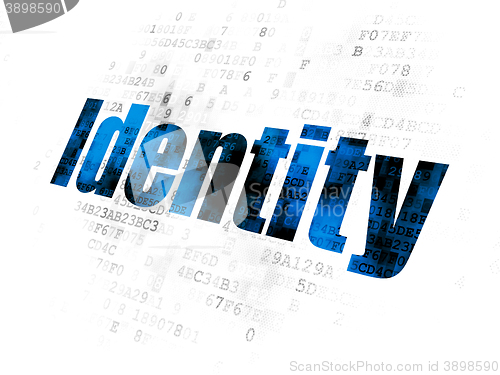 Image of Safety concept: Identity on Digital background