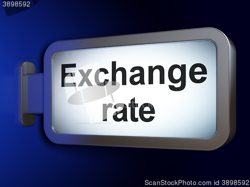 Image of Currency concept: Exchange Rate on billboard background