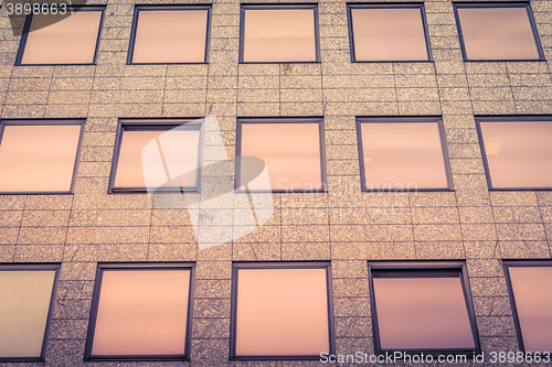 Image of Office windows in shiny bronze colors