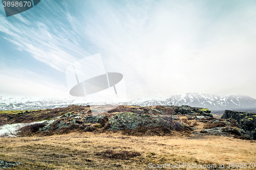 Image of Distant mountains in a landscape