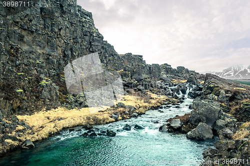 Image of River stream in Iceland nature