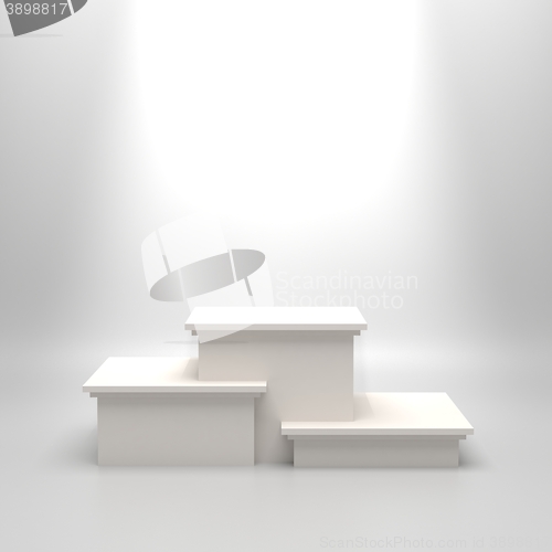 Image of Empty white podium