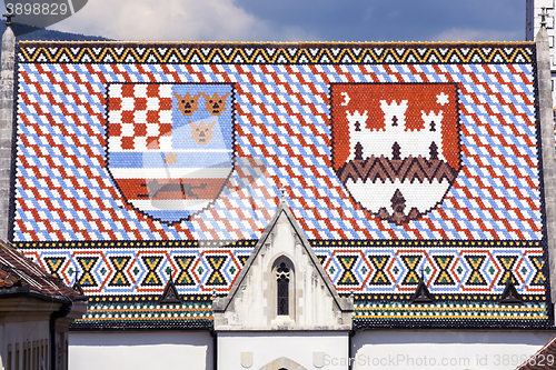 Image of Roof on St Marks church in Zagreb